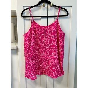 Pappagallo Pink Floral Peplum Top